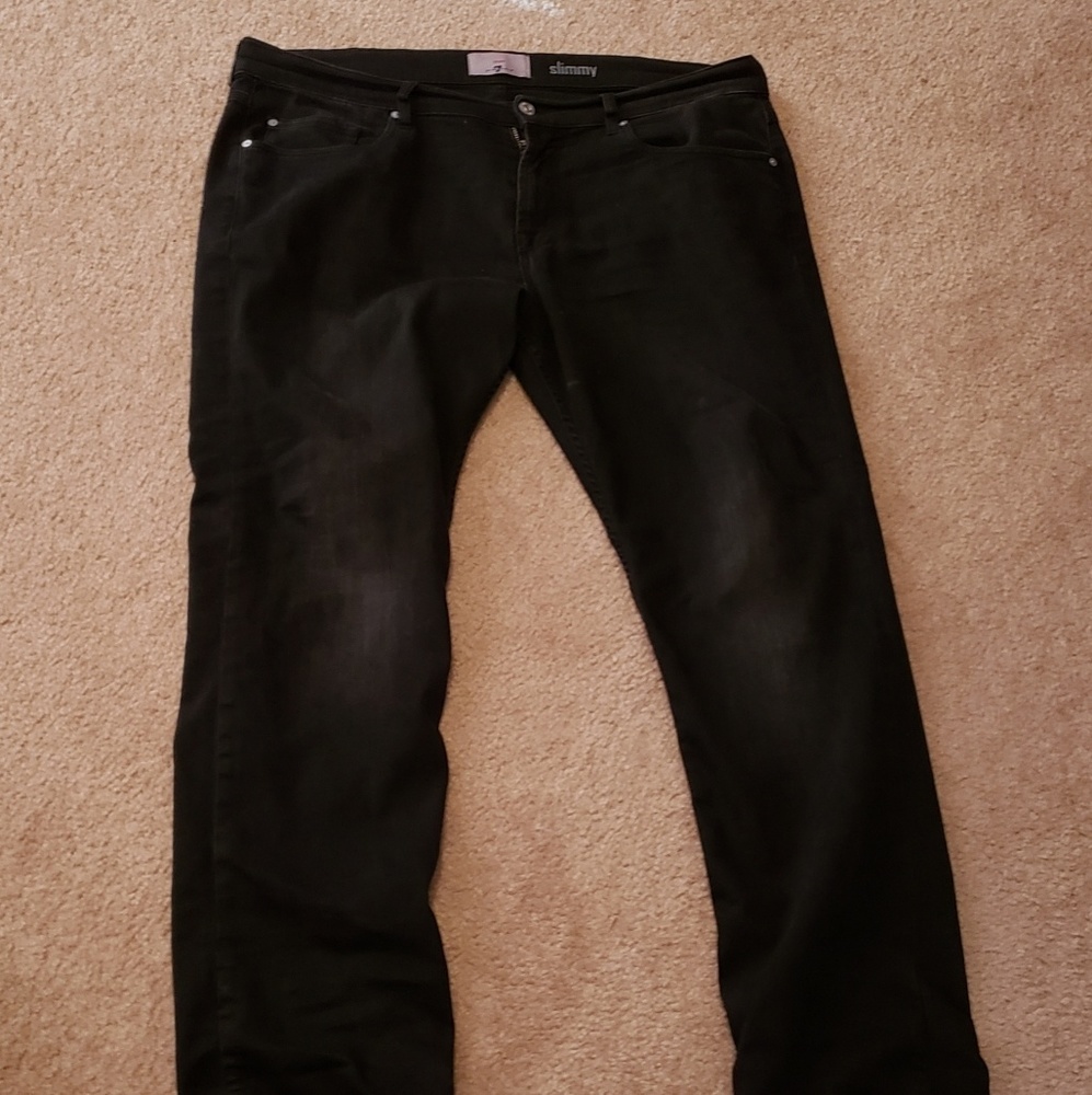Men's 7 For All Mankind Slimmy Black Jeans